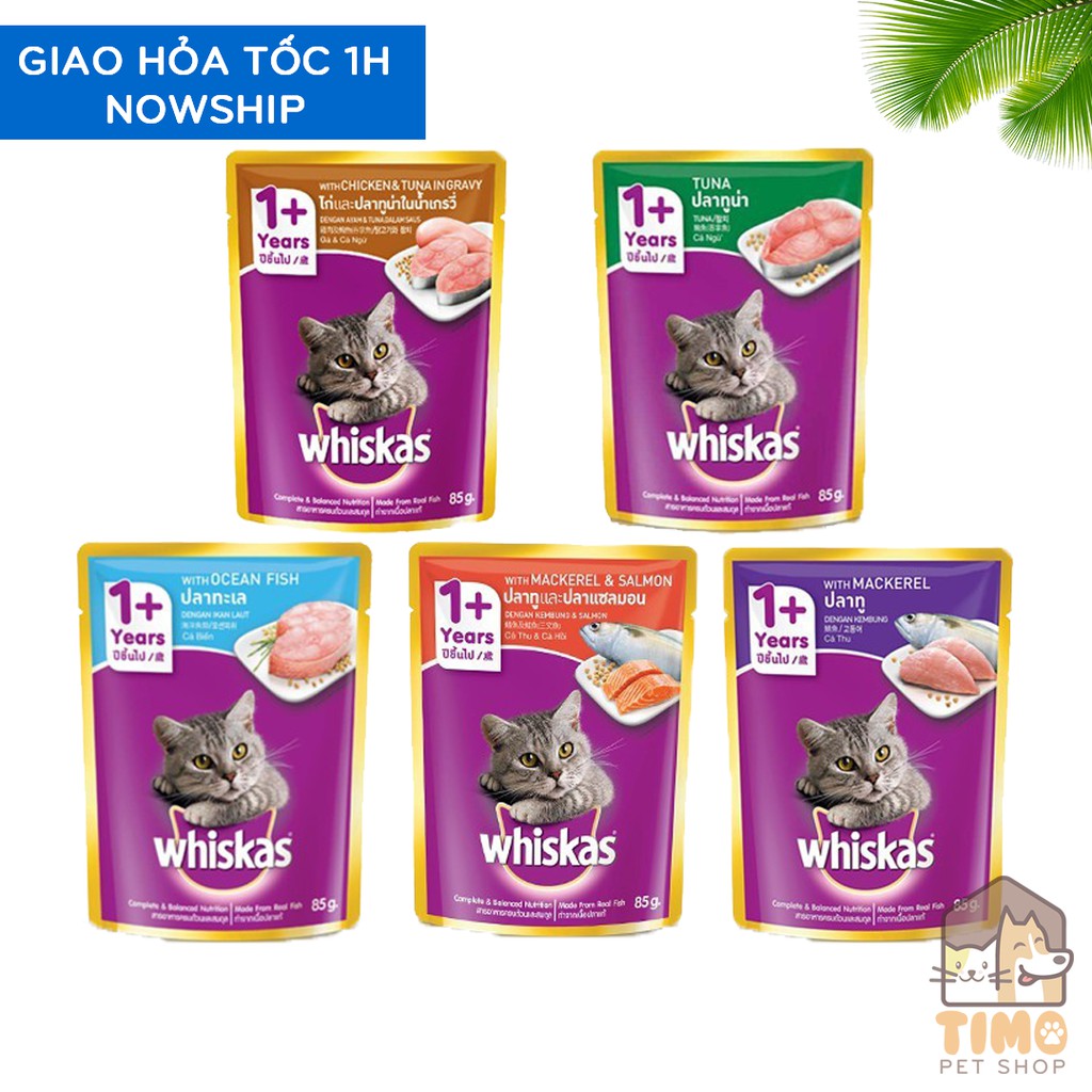 Pate Whiskas gói 85g - Pate cho mèo con & mèo trưởng thành