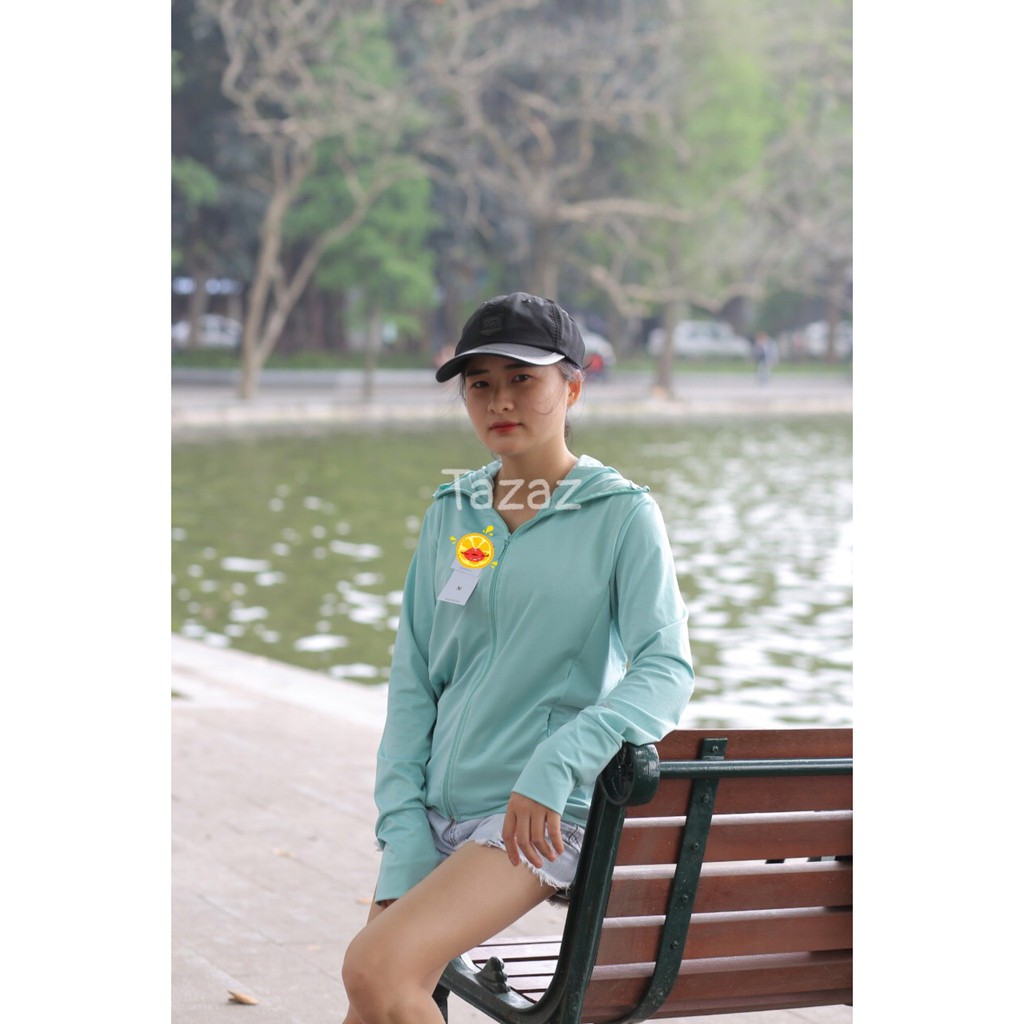 Áo chống nắng dài nữ toàn thân xuất nhật vải thun lạnh nhật dạng hạt mềm, mát, chống uv,hai túi ngoài có khóa kéo TZ01 | BigBuy360 - bigbuy360.vn