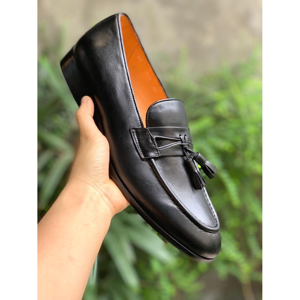 (Cao cấp) Giày Lười Toroshoes Da Bò M609 Đen