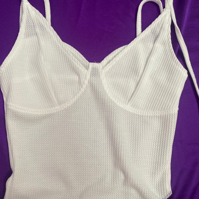 Áo Tank Top Hai Dây Cổ Chữ V Hở Lưng Dáng Ôm Màu Trơn Thời Trang Cho Nữ