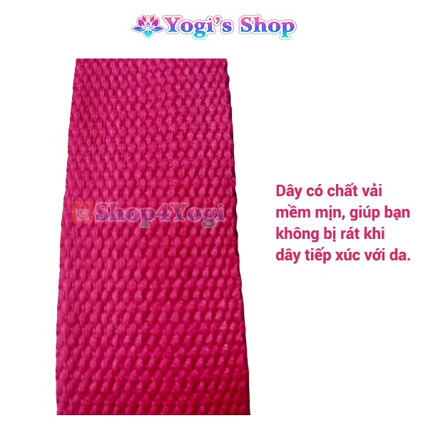 Dây Tập Yoga Dài 2.3m, Bản Rộng 3.8cm, Dày 2mm, Chất Liệu Cotton | Nhiều Màu Lựa Chọn