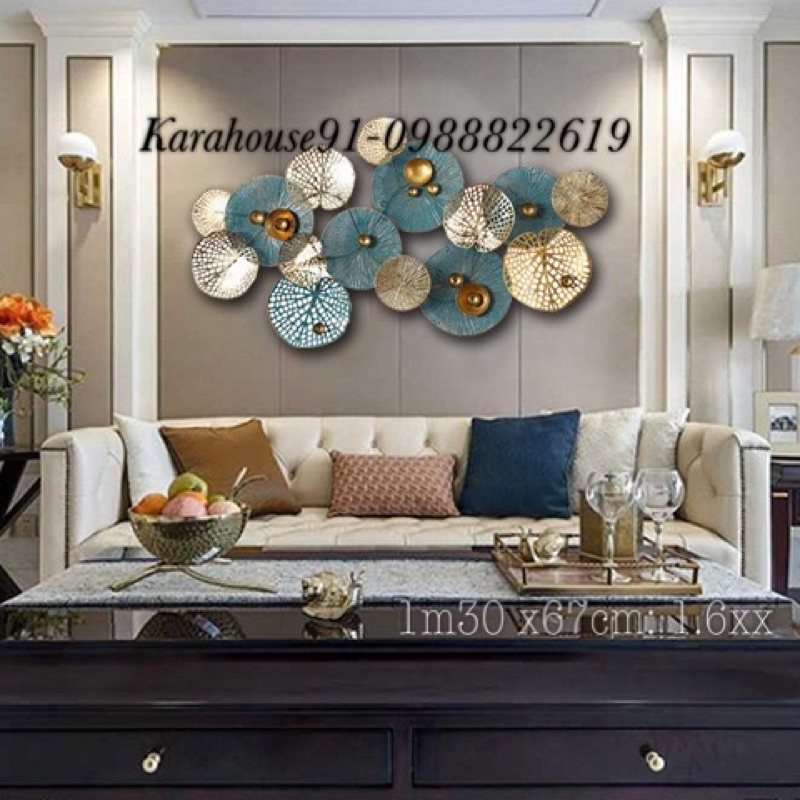 Tranh sắt treo tường decor trang trí phòng khách hiện đại. Mẫu 506 bảo hành 3 năm