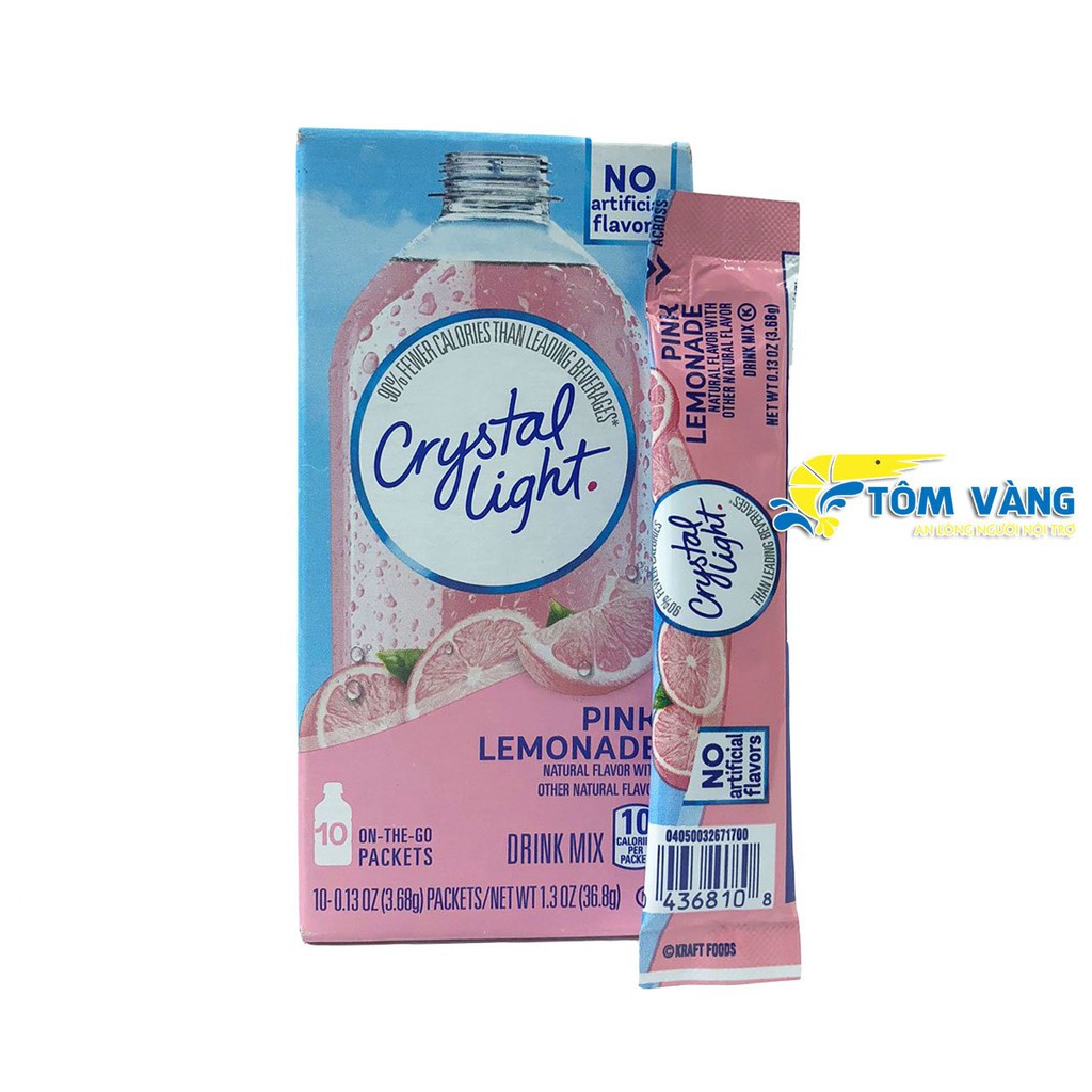 [Gói lẻ] Bột pha nước trái cây Crystal Light (1gói) không đường ăn kiêng keto/das/lowcarb/gymers - Tôm Vàng