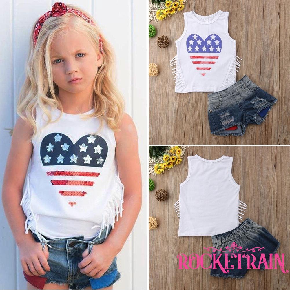 Bộ áo sát nách + quần ngắn mùa hè cho bé gái