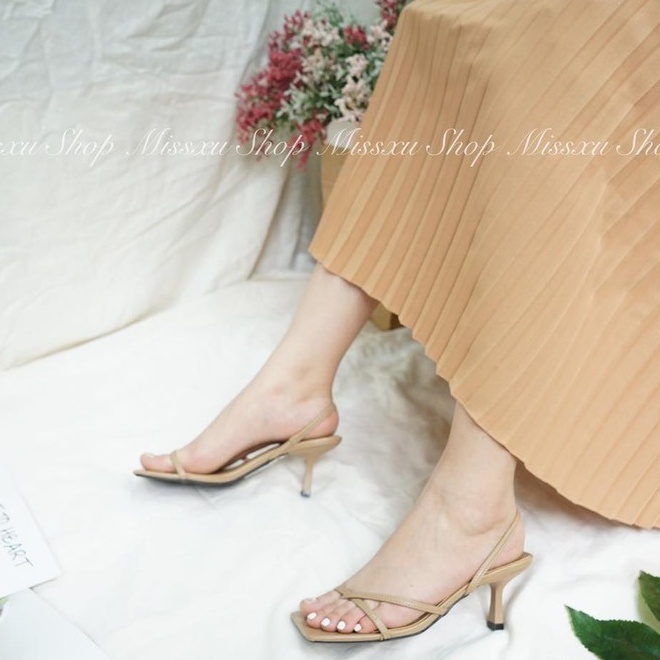 Giày sandal nữ xỏ ngón quai sau 5cm thời trang MYSS - SD91