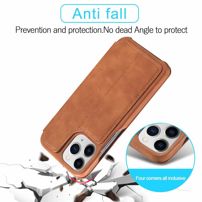 Bao da điện thoại kiểu ví nắp gập có giá đỡ cho iPhone 12 Pro Max/12 Mini/11 Pro Max/SE 2020/XS Max/XR/X/8+/7+/6S+/6+ | BigBuy360 - bigbuy360.vn