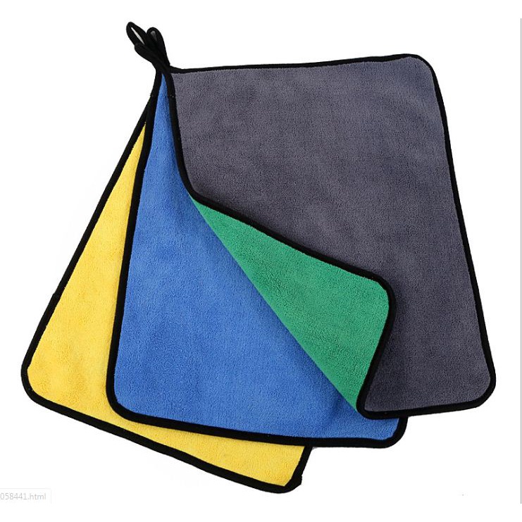 Khăn Lau Xe Microfiber 2 Lớp Chuyên Dụng Vải Mềm Thấm Hút Tốt