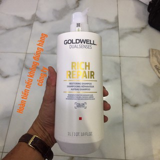 #goldwell_đức Dầu gội Goldwell Dualsenses Rich Repair Đức chăm sóc tóc hư tổn 1000ml [Sale giá chuẩn]