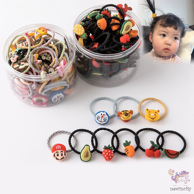 Dây Buộc Tóc Kiểu Hoạt Hình Xinh Xắn Phong Cách Hàn Quốc