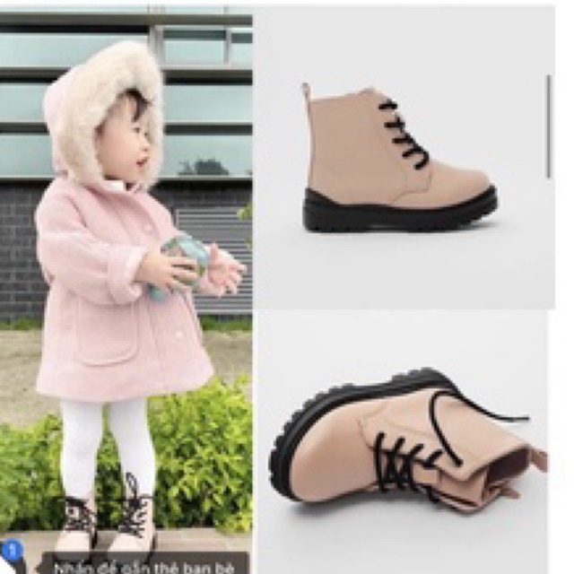 Boot ZARA cao cổ bé gái sz 23cm
