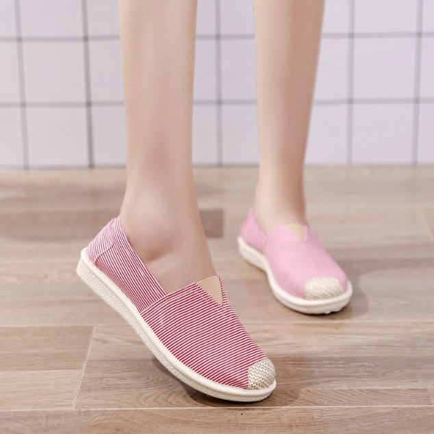 Giày Toms hoa văn, slip on nữ S079 đế dẻo năng động in hình độc đáo