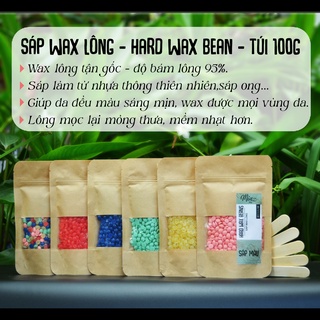 Combo Sáp WAX HARD WAX BEANS  Dòng bám lông Bịch cực xịn sò , Bịch nhỏ 100g + que lấy sáp