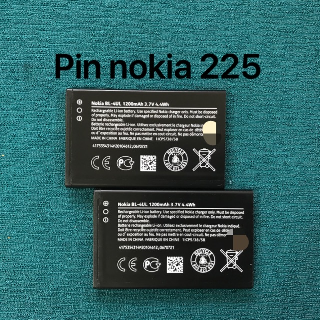 Pin nokia 225/ 230 kí hiệu trên pin BL-4UL