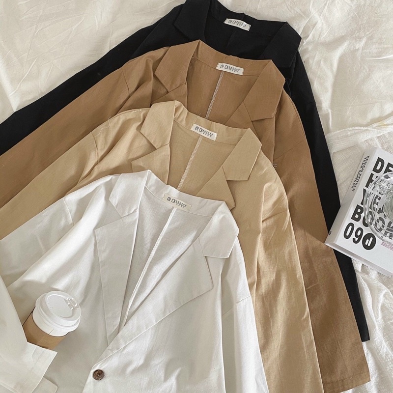 Áo vest-Áo khoác Blazer chất LINEN CAO CẤP đứng dáng