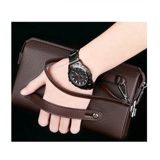 Ví Da Nam Cầm Tay Khóa Số HTH