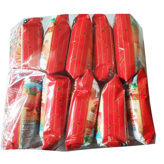 Snack tôm Oishi vị cay 10 gói
