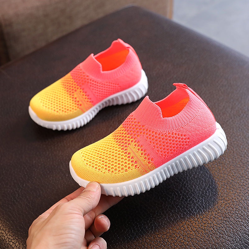 【Honeycoo】Giày thể thao vải lưới thoáng khí nhiều màu sắc tùy chọn thời trang dành cho trẻ em