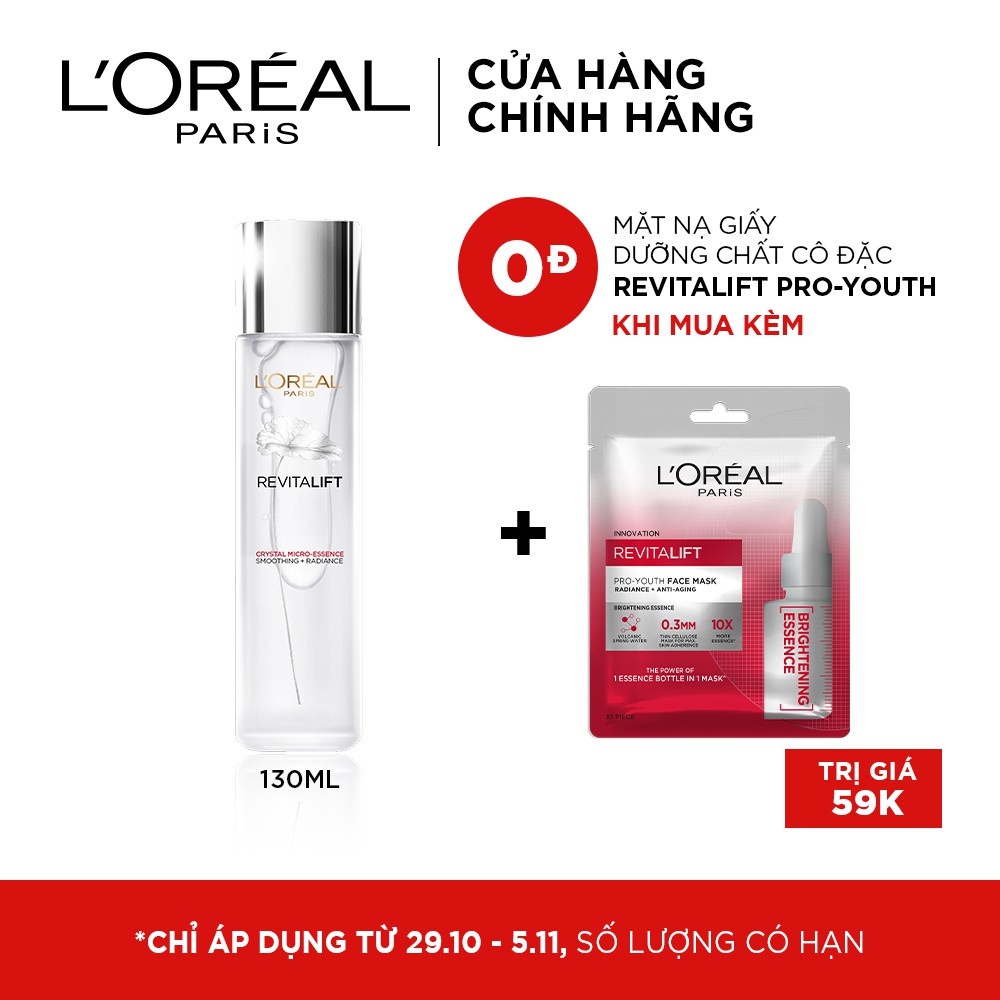 Dưỡng Chất Sáng Mướt Da L'Oreal Paris Crystal Micro Essence 130ml #5
