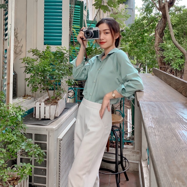 ZIEL Sơ mi lụa tằm cúc ngọc cao cấp | Clara Shirt [SHIP HOẢ TỐC]