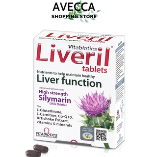(Cam Kết Hàng Chính Hãng Giấy Tờ Đầy Đủ)Viên Uống Bảo Vệ,Giải độc gan Liveril Vitabiotics Anh Quốc (Hộp 30 viên)
