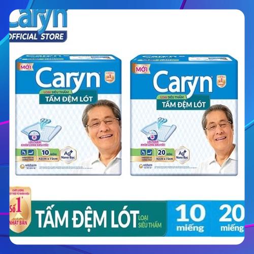 Miếng đệm lót caryn siêu thấm đủ size 10 miếng/ 20 miếng/ 14 miếng cho người già mẹ sau sinh