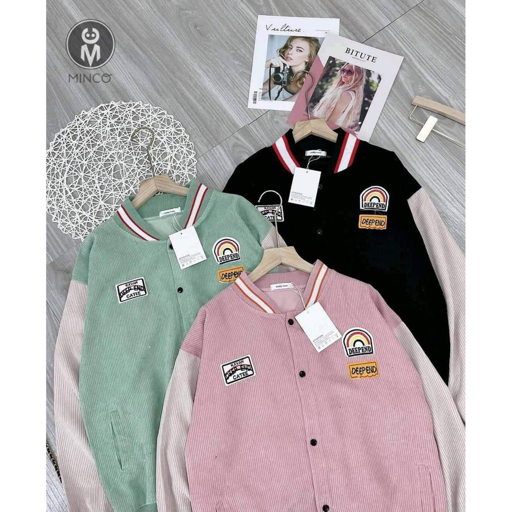 Áo Khoác Nữ, Áo Bomber Nhung Tăm Nam Nữ Hình Cầu Vồng Mầu Sắc Trẻ Trung | BigBuy360 - bigbuy360.vn