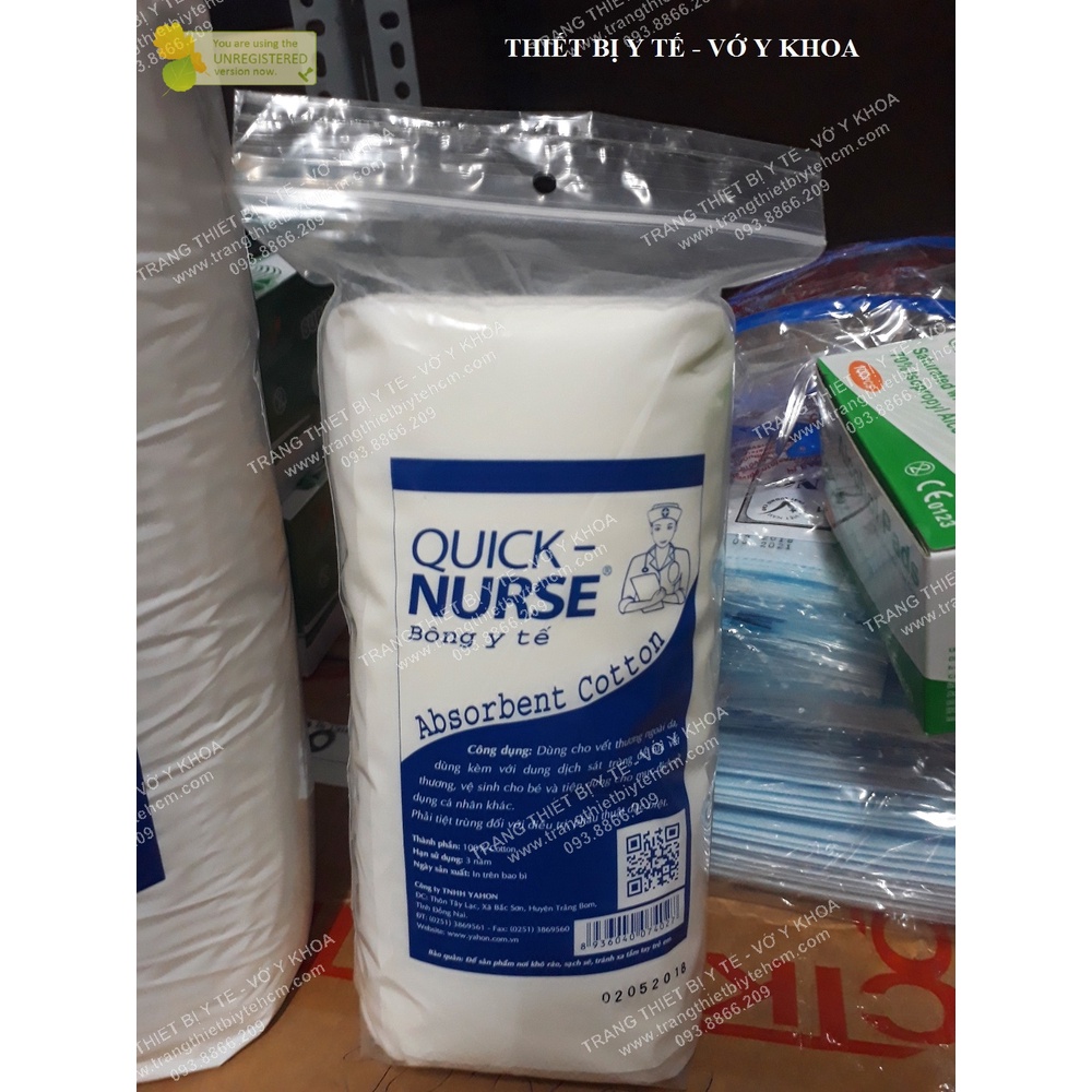 Bông gòn y tế Quick Nurse - gói 100g