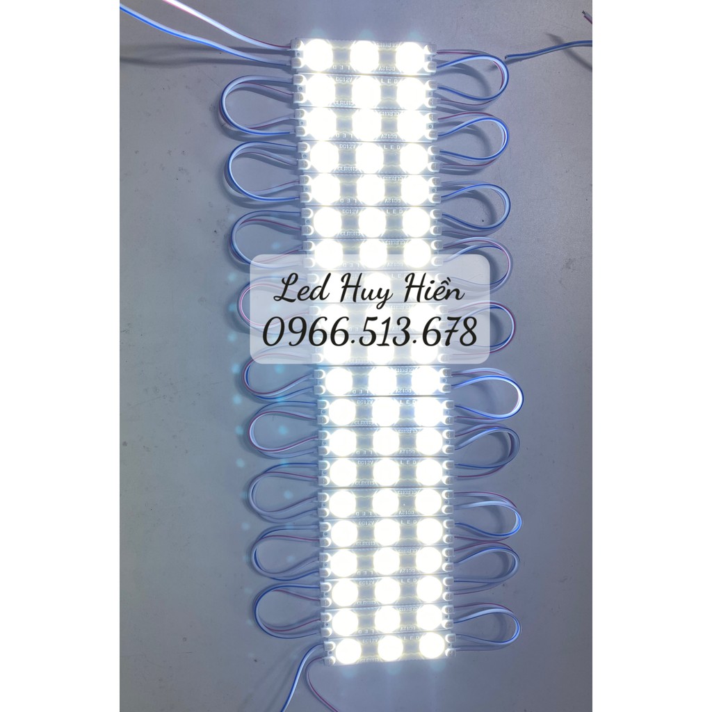 Led hắt 3 led 2835 kích thước 6012, led hắt 3 bóng các màu - Vỉ 20 thanh 3 Led