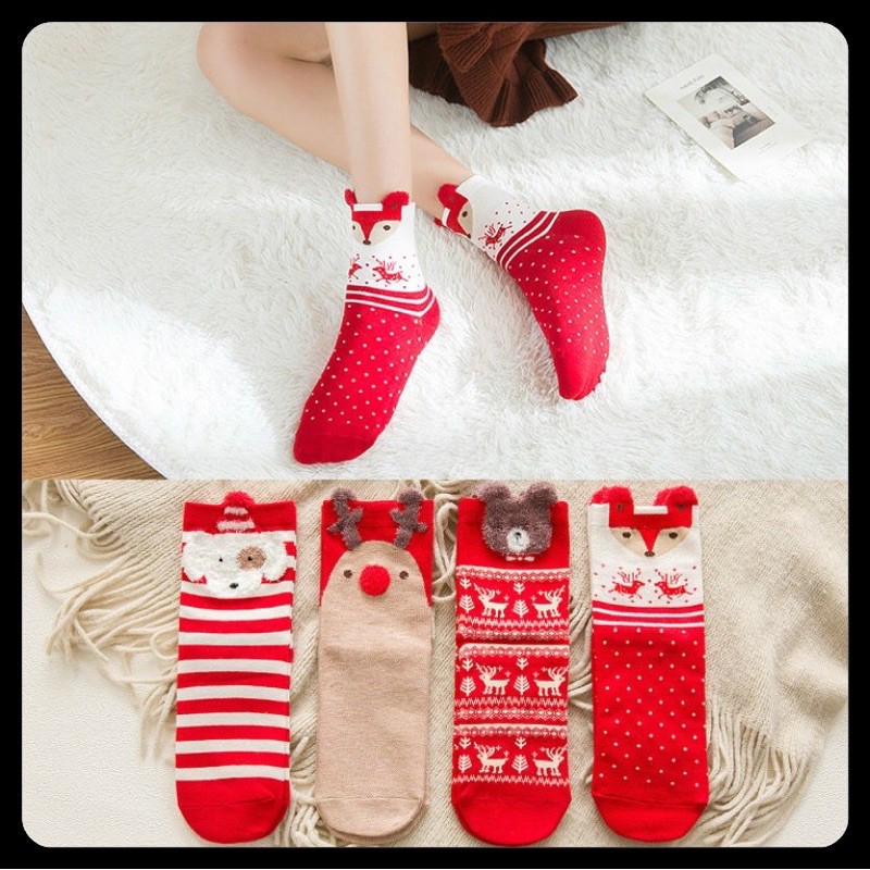 Tất, vớ chủ đề Giáng sinh cực dễ thương - Tất cổ cao nam nữ đẹp độc lạ - Quà tặng Noel ý nghĩa