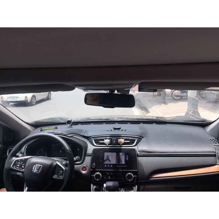 Thảm da Taplo Honda CRV 2017-2019 vân Carbon cao cấp (không HUD)