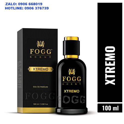 NƯỚC HOA CAO CẤP DÀNH CHO NAM  FOGG  XTREMO 100ML NHẬP KHẨU DUBAI