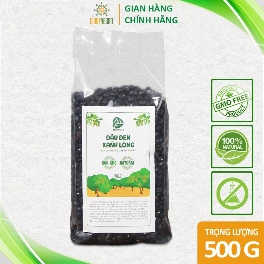 Hạt Đậu Đen (Đỗ Đen) Xanh Lòng Hữu Cơ, không biến đổi Gen, loại bở ngon, hạt chắc, tốt cho sức khỏe