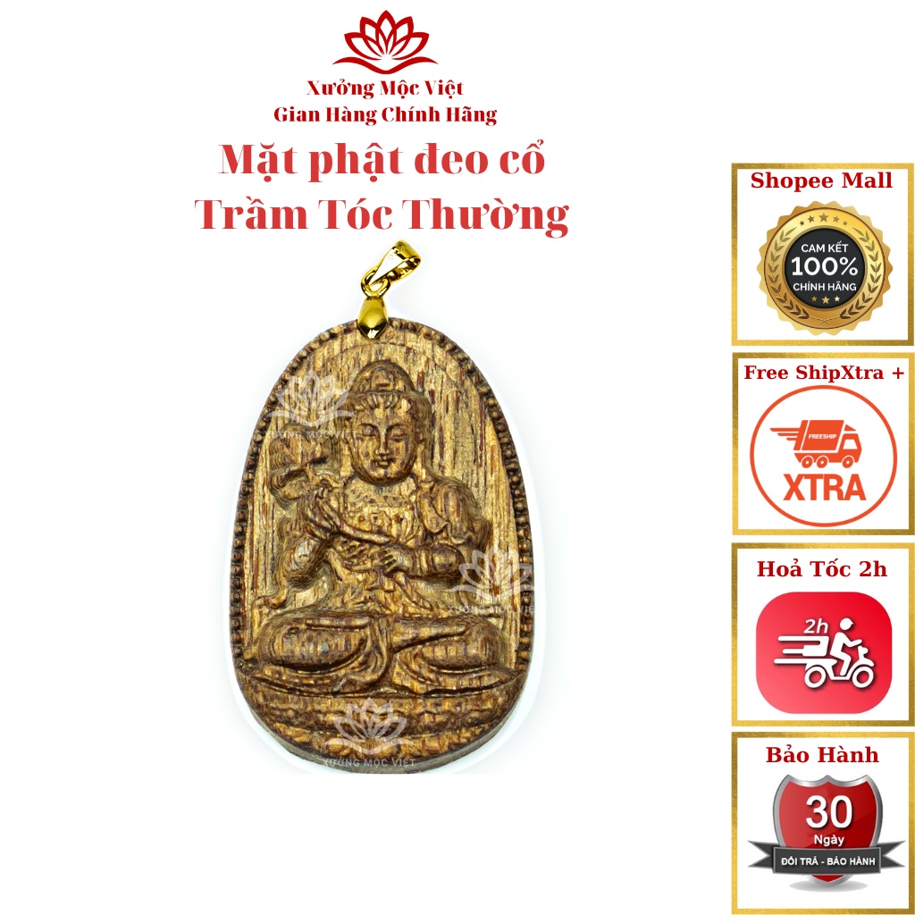 Mặt Phật Bản Mệnh (Đeo Cổ) - Trầm Hương Tóc Thường Xưởng Mộc Việt