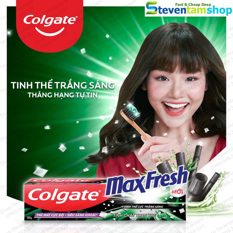 Kem đánh răng Colgate Maxfresh than tre 225g