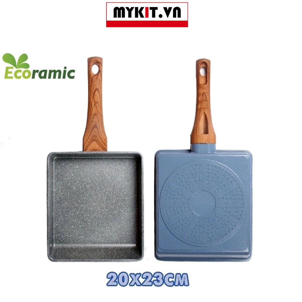 Chảo đúc trứng vân đá ecoramic hàn quốc; siêu chống dính; thiết kế hiện đại; sang trọng| (nhiều size)- mykit.vn