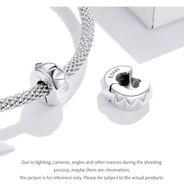 Mặt Phụ Kiện Bamoer SCC1780 Hình Đinh Tán Bằng Bạc 925 100% Tự Làm Vòng Tay Thời Trang