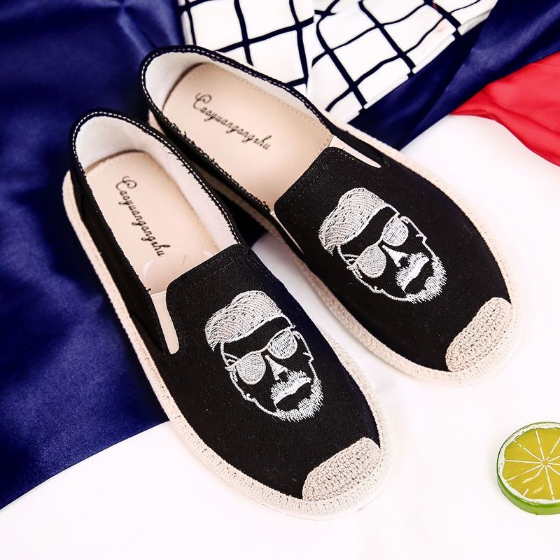 Giày lười vải canvas thiết kế năng động cá tính dễ phối đồ dành cho nam