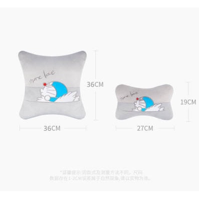 Automotive Headrest Neck Pillow Neck Pillow Pair Lumbar Pillow (Car) Pillow and Cushion Four-Piece Cartoon Seat Back Cushion M4G0