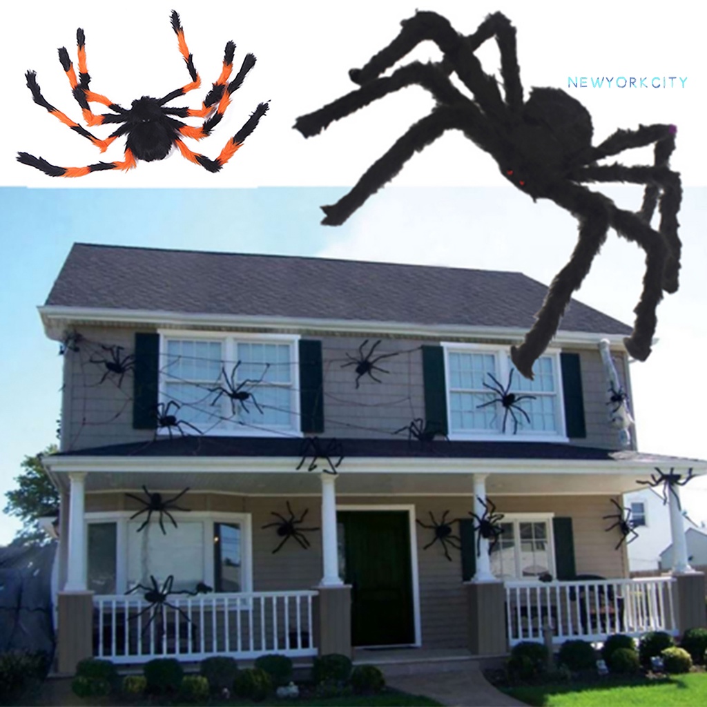 Nhện Nhồi Bông Trang Trí Halloween Sống Động