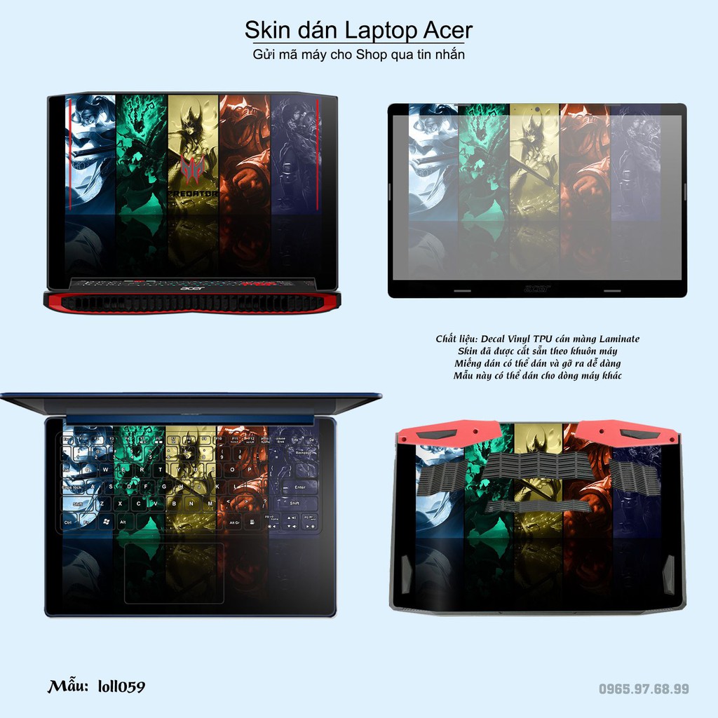 Skin dán Laptop Acer in hình Liên Minh Huyền Thoại _nhiều mẫu 8 (inbox mã máy cho Shop)