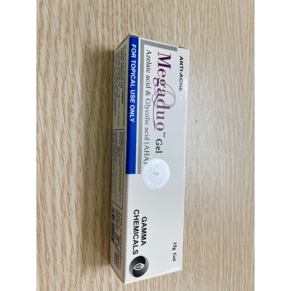 Gel Giảm Mụn Gamma Megaduo Gel Plus Retinal 15 gram - Giảm Mụn Ẩn, Giảm Thâm, Dưỡng Da Sáng Da