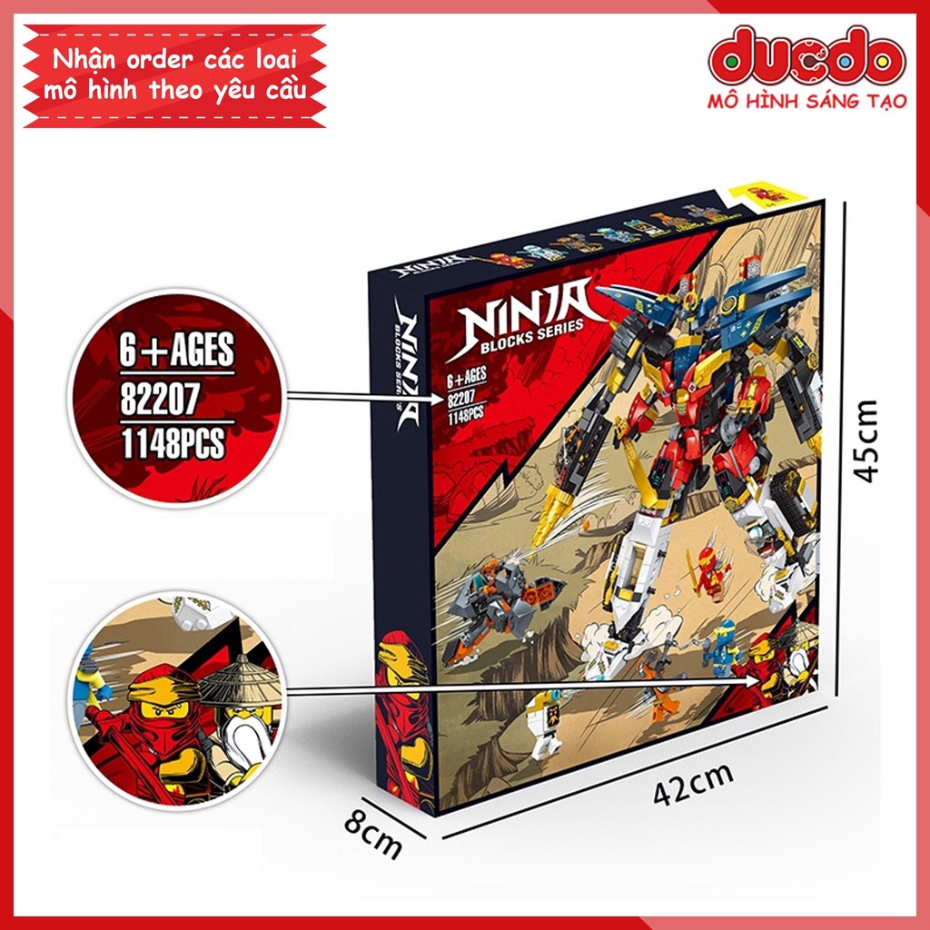 ZIMO 82207 Lắp ghép Ninjago Ninja Ultra Combo Mech - Đồ chơi Xếp hình Mô hình Ninja Minifigures 71765