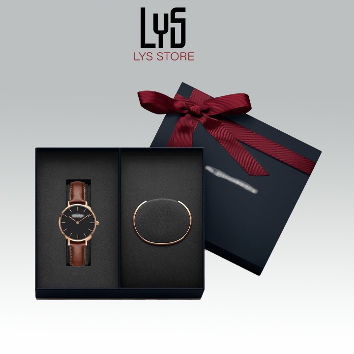 Đồng hồ nam nữ Daniel Wellington Petite Pressed SheffIeld &amp; Vòng Tay DW  Full box - Giftset quà tặng