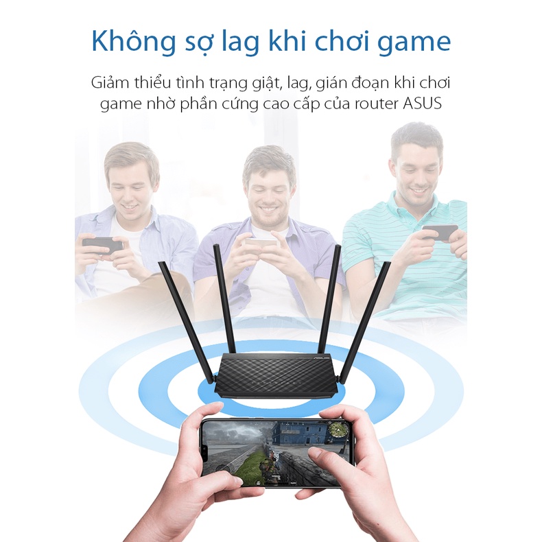 Router Wifi Asus RT-Ac1500UHP Băng Tần Kép Mu-Mimo