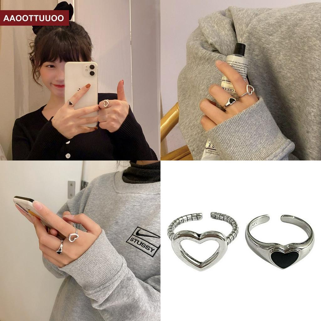 Nhẫn Đeo Tay Kim Loại Phong Cách Retro Cho Nữ