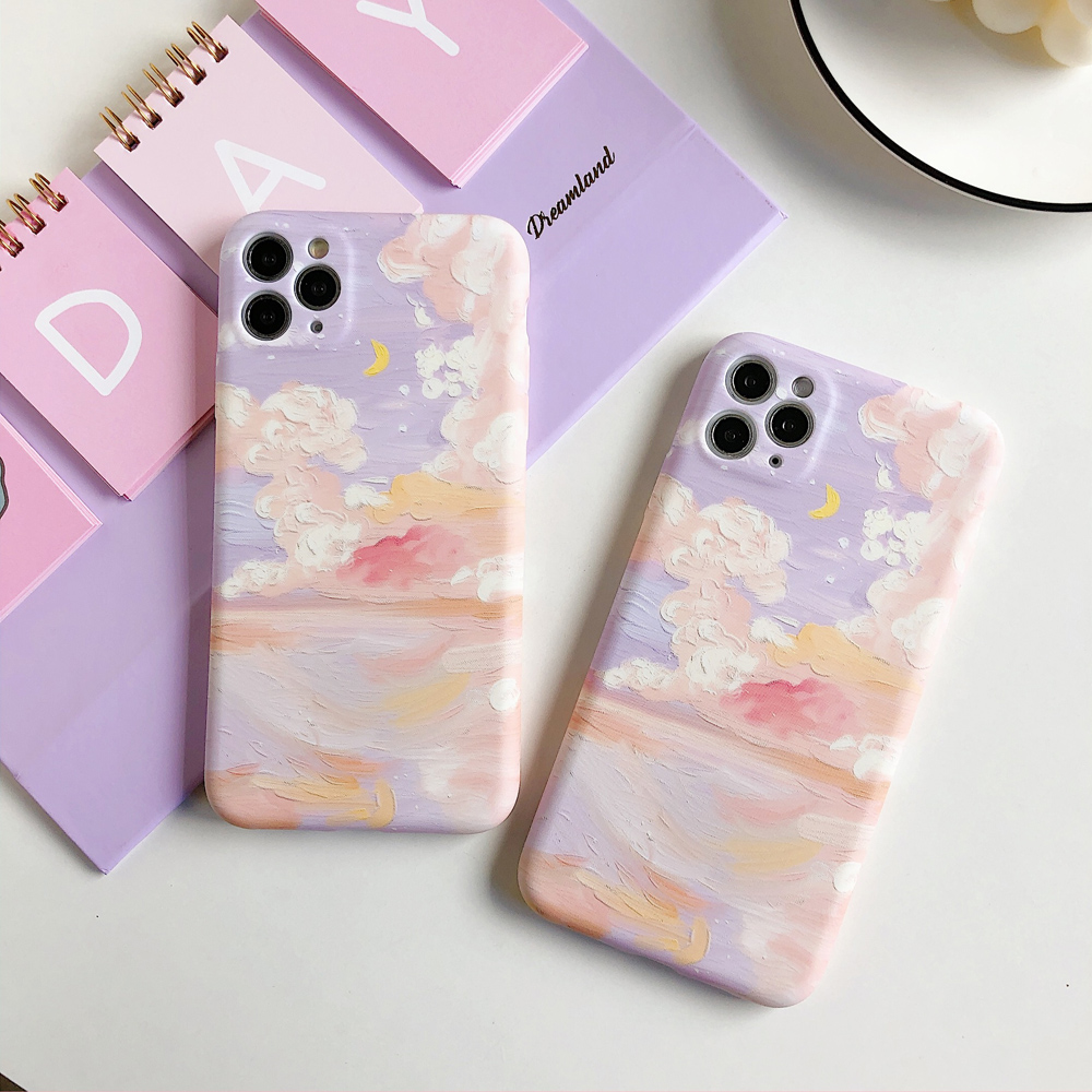 Ốp Lưng Họa Tiết Bầu Trời Sao Cho Iphone 12 11 Pro Max Mini X Xs Max Xr 7 8 Plus