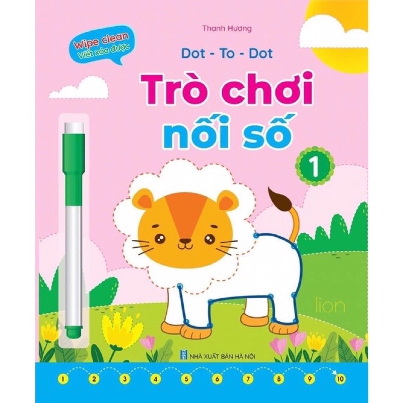 Sách - Trò chơi tìm kiếm 1,2 Trò chơi nối số tặng kèm 2 bút xóa