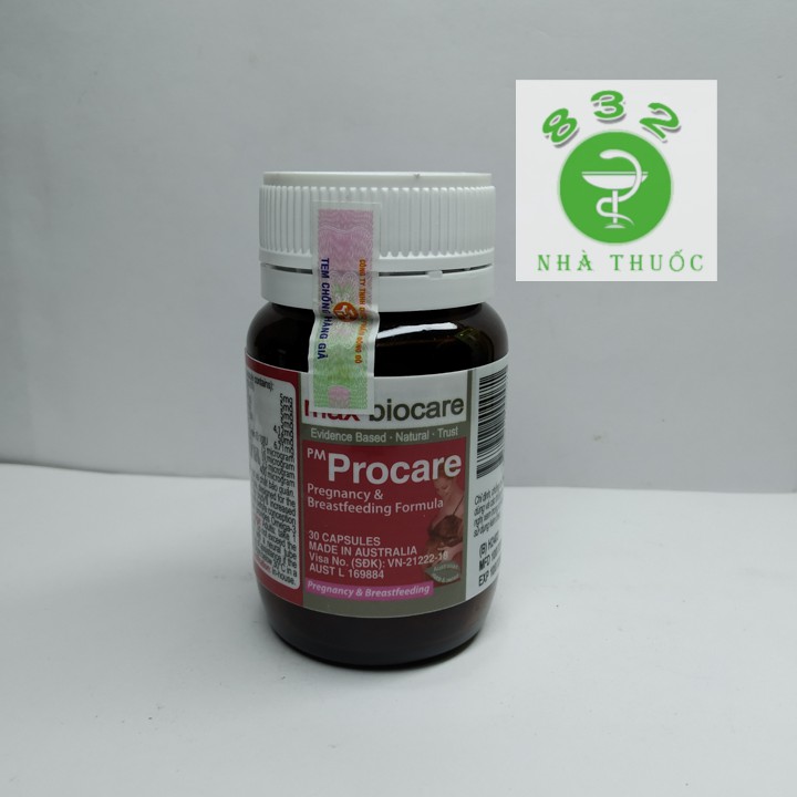 PM Procare lọ 30 viên vitamin tổng hợp cho bà bầu