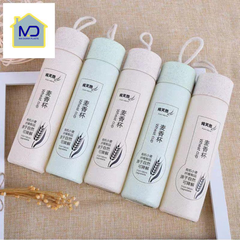 Bình nước thủy tinh lúa mạch cao cấp 350ml an toàn sức khỏe