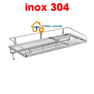 Kệ chén inox 304, kệ bát inox 304 loại 1 tầng cao cấp kc10 toro home, cam kết chất liệu inox chuẩn 304